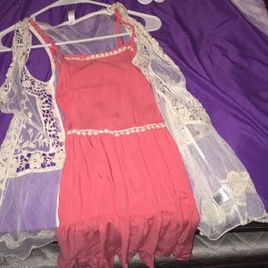 a dress and coverup with